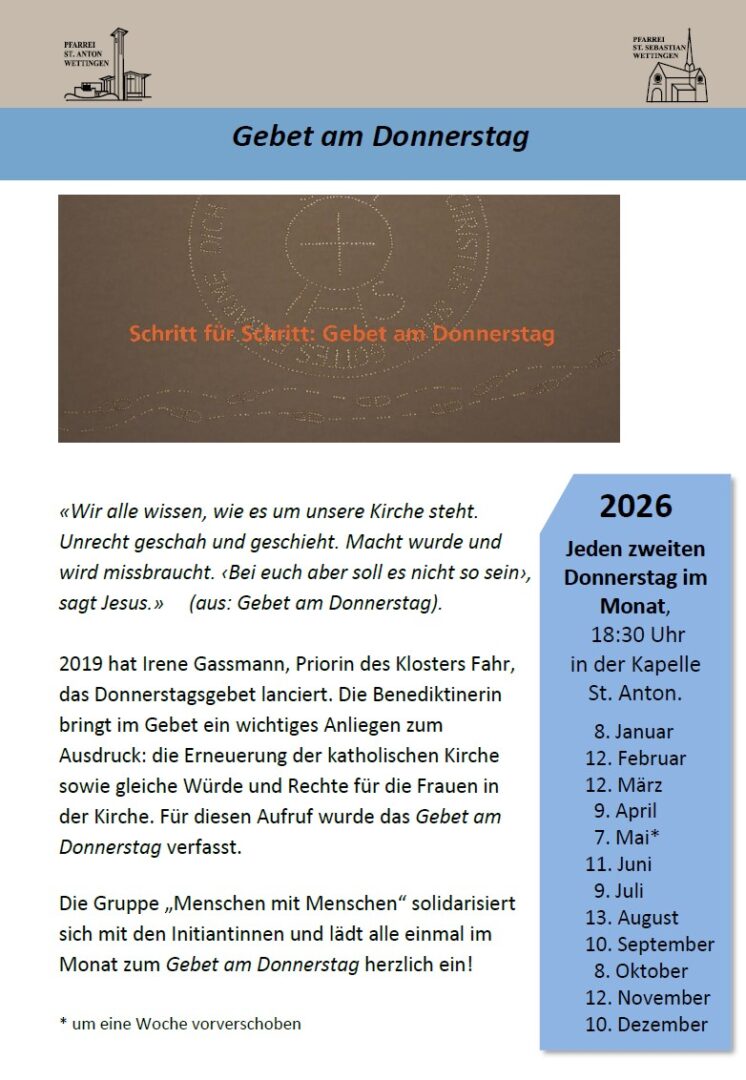 Gebet am Donnerstag 3