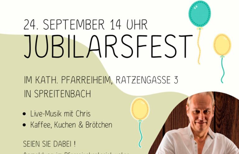 Einladung zum Seniorennachmittag für unsere Jubilare (80+)